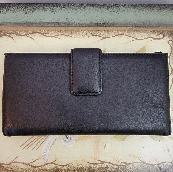 Wilson Vintage Venice Clutch Wallet Black Leather - Picture 6 of 8